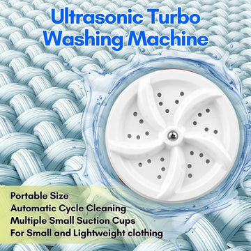 Mini Washing Machine Portable USB Ultrasonic Washer Machine 30 MINS Timing Auto-shut for Underwear Socks Towels