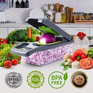 16 in 1 Multifunctional Vegetable Chopper Grate Food Handle Food Chopper Vegetable Slicer Dicer Cut Kitchen Items cocina