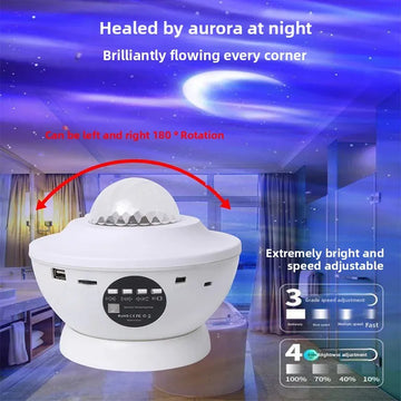 Aurora StarProjector light Romantic Bedroom Ambient Sound System Night Light Small Home Decor Piece Micro Model Chinese Origin