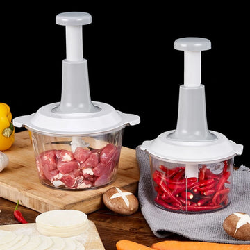 1PCS Multifunctional Food Processor-Manual Meat Grinder Vegetable Garlic Chilli Chopper Slicer Rotary Dicer Fruit Kitchen Tool