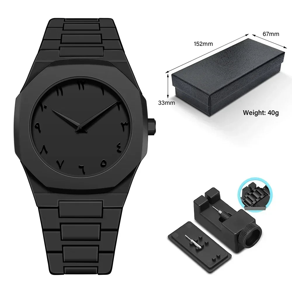 Arabic Matt Black Watch | Limited Edition