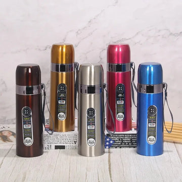 Customizable Stainless Steel Insulated Bullet Head Thermos Large Capacity Armor Cup with Logo Printing Home Living Goods