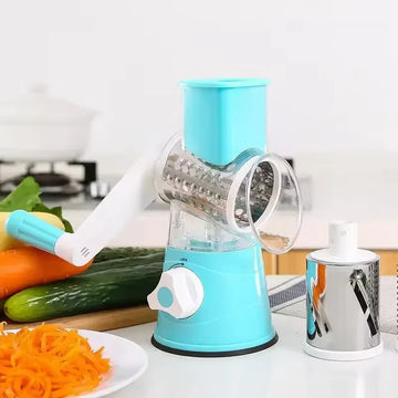 3 in 1 Home Kitchen Gadgets Vegetable Slicer Manual Kitchen Accessories Vegetable Chopper Round Grater Cutter Potato Spiralizer