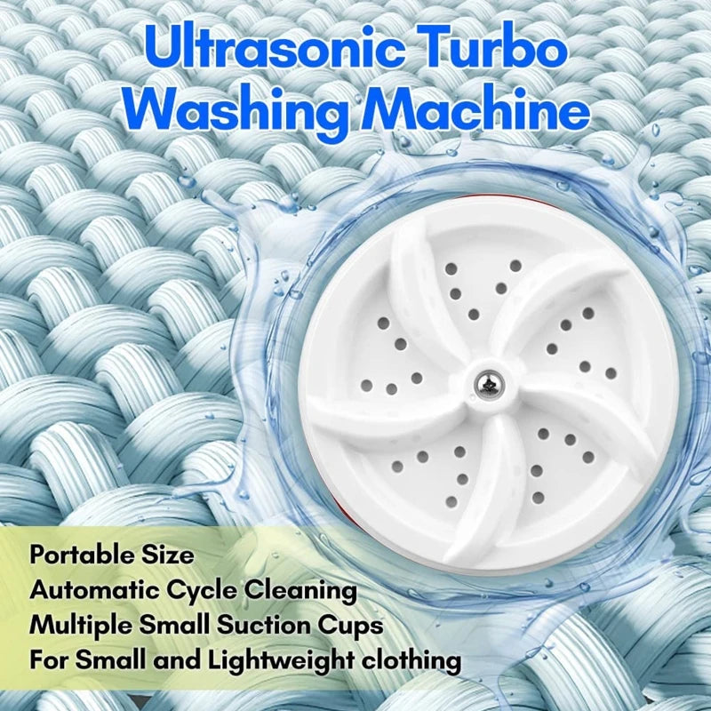 Mini Washing Machine Portable USB Ultrasonic Washer Machine 30 MINS Timing Auto-shut for Underwear Socks Towels